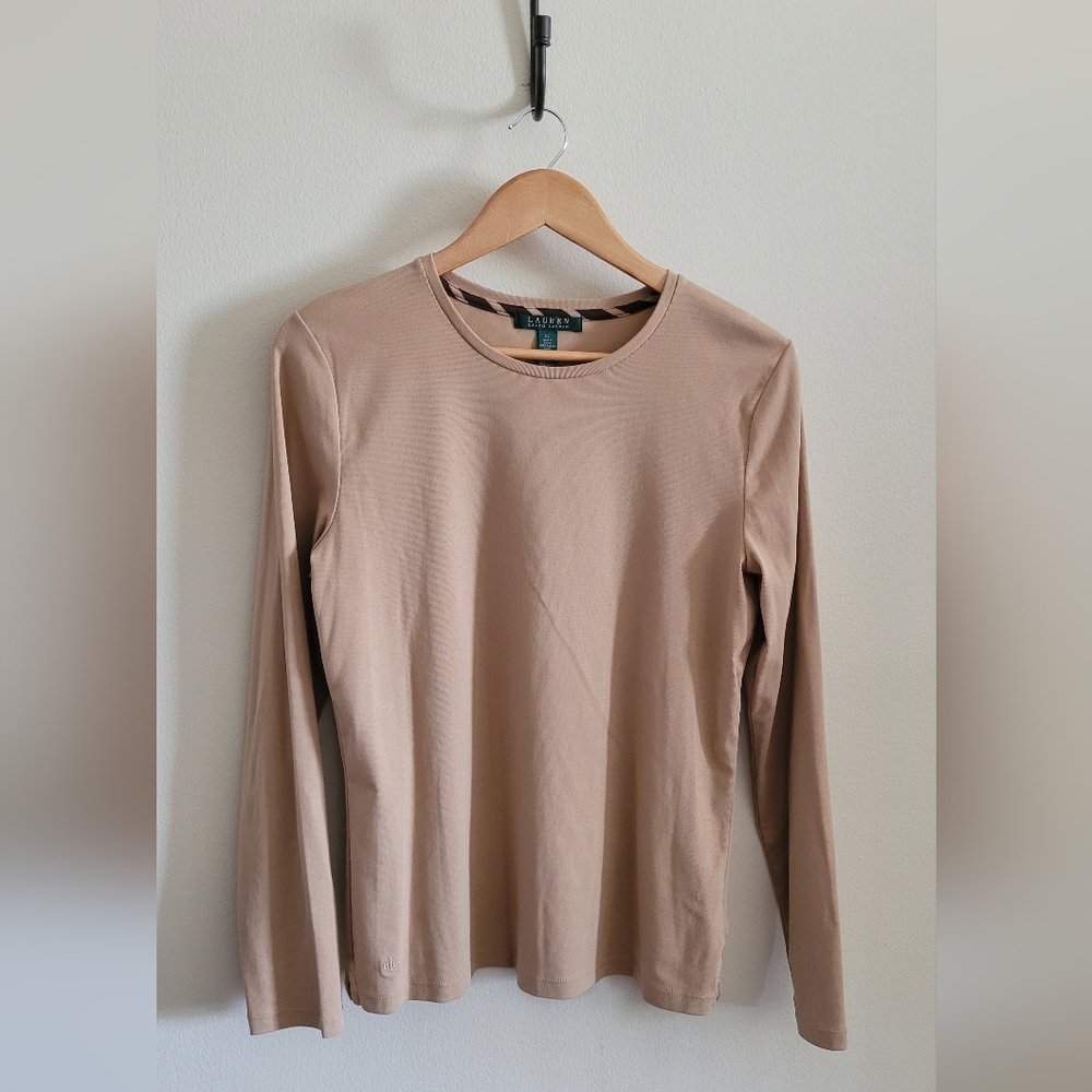 Ralph Lauren Beige Long Sleeve Tee